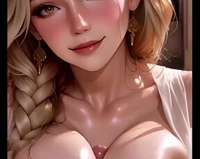 3D HQ AI Big Tits Firm Tits Blonde POV Sex w/ Sound added